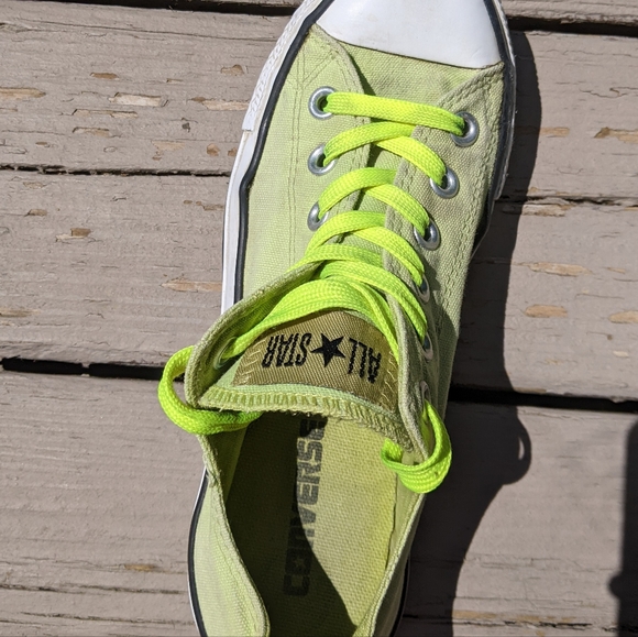 Y2K Vintage Unisex Neon Green Converse All Stars - Picture 10 of 11